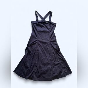 Banana Republic poplin cross back midi dress navy 8